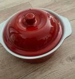 Mama Cucina Rode Kookpan met Deksel - Zo Goed Als Nieuw, Huis en Inrichting, Keuken | Potten en Pannen, Overige materialen, Keramische plaat
