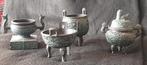 set van 4 Griekse bronzen miniatuur potten, Antiek en Kunst, Ophalen of Verzenden