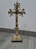 Kruisbeeld Vlaanderen België, 18e eeuw, Messing/Brons, Antiek en Kunst, Ophalen of Verzenden