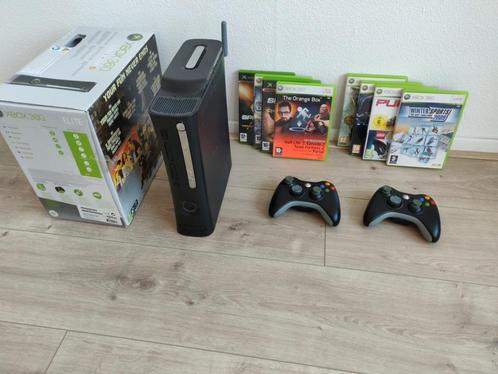 Te koop: xbox 360 elite 120 gb zgan + vele orig nieuwe accs., Spelcomputers en Games, Spelcomputers | Xbox 360, Zo goed als nieuw