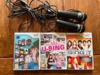 Wii Sing games met microfoons, Spelcomputers en Games, Games | Nintendo Wii, Muziek, Ophalen of Verzenden, Zo goed als nieuw, 3 spelers of meer