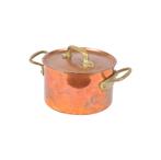 Kookpot Koper en Messing Marmite met Deksel Frankrijk Vintag, Antiek en Kunst, Ophalen of Verzenden