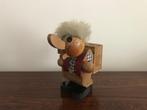 Retro vintage houten Noorse trol spaarpot telefoon, Ophalen of Verzenden