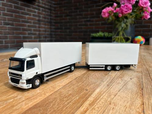 Tekno Daf 85 CF basic White line combi, Hobby en Vrije tijd, Modelauto's | 1:50, Zo goed als nieuw, Bus of Vrachtwagen, Tekno