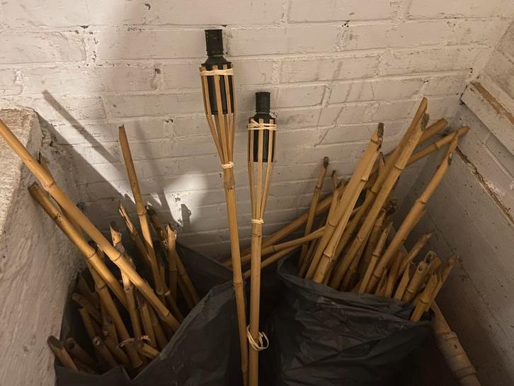 99 vuur Fakkels tuinfakkel barbecue fakkel bamboe fakkel, Tuin en Terras, Fakkels, Zo goed als nieuw, Ophalen of Verzenden