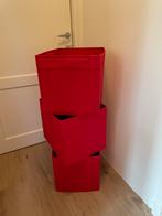 3 Rode IKEA Dröna Opbergbakken voor Kallax kast, Ophalen, Zo goed als nieuw, Overige materialen, Minder dan 50 cm