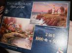 2 Puzzels van Thomas Kinkade  1x 1000 st & 1x 500 stuks, Ophalen of Verzenden, 500 t/m 1500 stukjes, Legpuzzel, Zo goed als nieuw