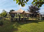 Stretchtent 7,5x5 meter, Beige, complete set, Tuin en Terras, Partytenten, Ophalen, Nieuw, Minder dan 5 meter, 6 meter of meer