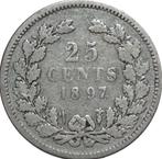 Nederland 25 cent 1897 (zilver), Postzegels en Munten, Munten | Nederland, Zilver, 25 cent, Ophalen of Verzenden, Koningin Wilhelmina