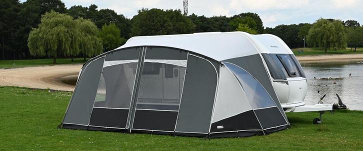 Prachtige Unico Verona+Voorscherm de Luxe Carbon Grey 795,-!, Caravans en Kamperen, Voortenten en Luifels, Zo goed als nieuw, Overige merken