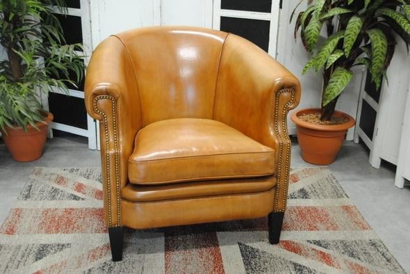 schapenleren fauteuil, Ophalen, Nieuw, 75 tot 100 cm, Leer