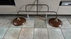 Hanglamp retro, boven (stam-) tafel, 2 kappen koperkleur, Huis en Inrichting, Ophalen, Zo goed als nieuw, Minder dan 50 cm