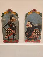 Blawong Javaans reliëfpaar – Semar & Petruk, Antiek en Kunst, Ophalen of Verzenden