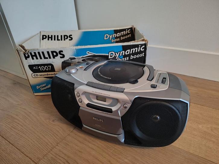 Philips AZ1007 CD Sound Machine CD speler cassette recorder, Audio, Tv en Foto, Radio's, Zo goed als nieuw, Ophalen of Verzenden