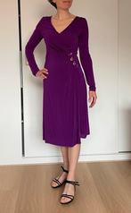 Vintage feestjurk paars, merk: roberto cavalli, maat L, Kleding | Dames, Maat 38/40 (M), Cocktailjurk, Ophalen of Verzenden, Gedragen