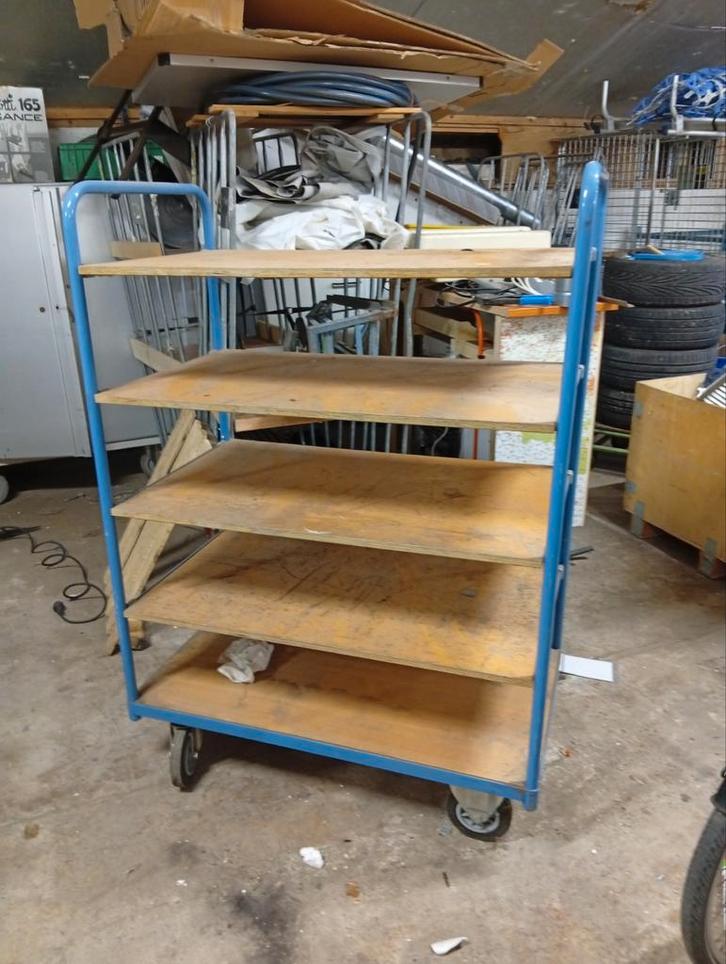 Magazijnkar / Etagewagen - Handig voor opslag, Doe-het-zelf en Verbouw, Gereedschap | Overige machines, Gebruikt, Ophalen