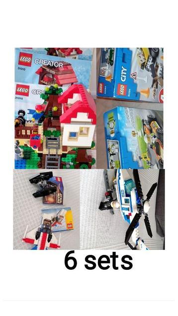 6* Lego sets ( 31010, 7873, 3219, 7741,60322,60284) beschikbaar voor biedingen
