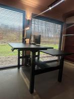 Duo zit sta bureau elektrisch verstelbaar 2 personen zwart, Huis en Inrichting, Ophalen, Elektrisch, Zo goed als nieuw, Bureau