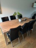 Eikenhouten eettafel lichteiken/whitewash, Huis en Inrichting, Tafels | Eettafels, Ophalen, Gebruikt, Eikenhout, 50 tot 100 cm