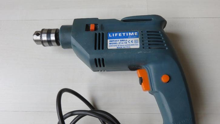 Boormachine (klop / Schroef) Lifetime Z1J-10, Doe-het-zelf en Verbouw, Gereedschap | Boormachines, Zo goed als nieuw, Boormachine