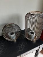 Riverdale Ise windlicht 2 stuks, Huis en Inrichting, Woonaccessoires | Kandelaars en Kaarsen, 25 tot 50 cm, Zwart, Ophalen of Verzenden