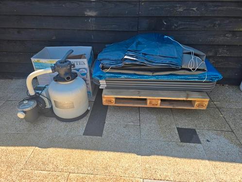 Intex ultra xtr 5.49m x 2.74m x 1.32m compleet, Tuin en Terras, Zwembad-toebehoren, Zo goed als nieuw, Ophalen