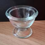 3 glazen eierdoppen van dik glas. In perfecte conditie, Huis en Inrichting, Glas of Glazen, Ophalen of Verzenden, Overige stijlen