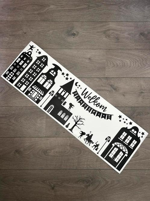 Herbruikbare raamsticker huisjes sinterklaas kerk, Diversen, Sinterklaas, Nieuw, Ophalen of Verzenden