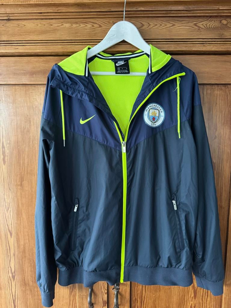 Nike Manchester City Jas - Maat M - Blauw, Ophalen of Verzenden, Zo goed als nieuw, Maat 48/50 (M), Blauw