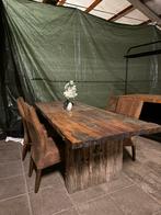 Tafel, Wood Care teteringen, Tuin en Terras, Ophalen, Gebruikt