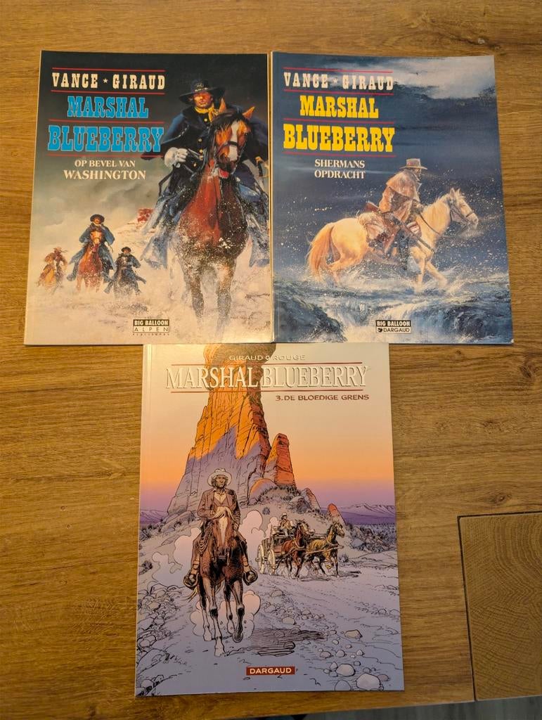 3 stripboeken van Marshall Blueberry, Boeken, Eén stripboek, Ophalen of Verzenden, Zo goed als nieuw