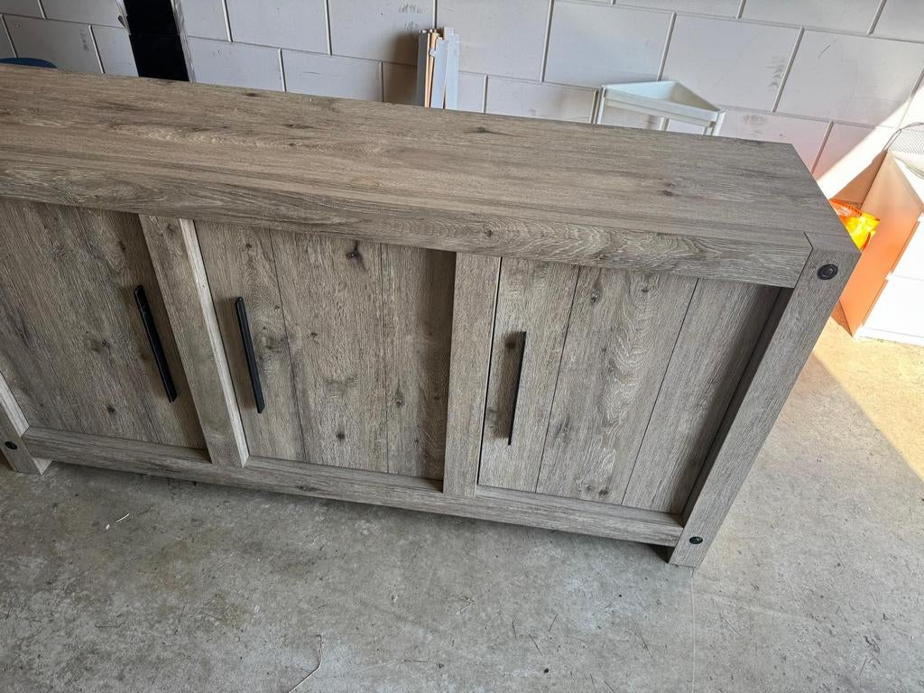Pronto wonen - Stijlvol dressoir met deuren en planken, 150 tot 200 cm, Ophalen of Verzenden, 25 tot 50 cm, Gebruikt