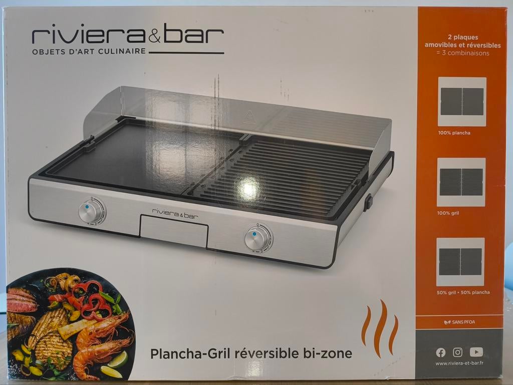 Rivièra & Bar Plancha/Grill QPL 530 - Perfect voor Gourmet!, Ophalen, Nieuw, Tafelgrill