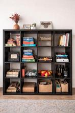 IKEA KALLAX 4x4 Kast – Zwartbruin – Goede Staat, Ophalen, Met plank(en), 100 tot 150 cm, 100 tot 150 cm