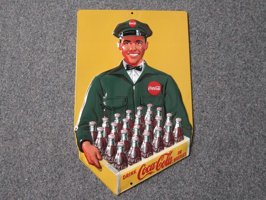 COCA COLA BLIKKEN RECLAMEBORD, Verzamelen, Ophalen, Nieuw, Reclamebord