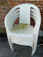 Stoelen, Ophalen, Kunststof, Gebruikt, Wit