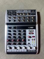 Behringer Xenyx Q802 USB compacte mixer in flightcase., Ophalen of Verzenden, Gebruikt, Minder dan 5 kanalen, Microfooningang
