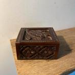 Houten kistje met bloemen en schildpad decoratie, Ophalen of Verzenden