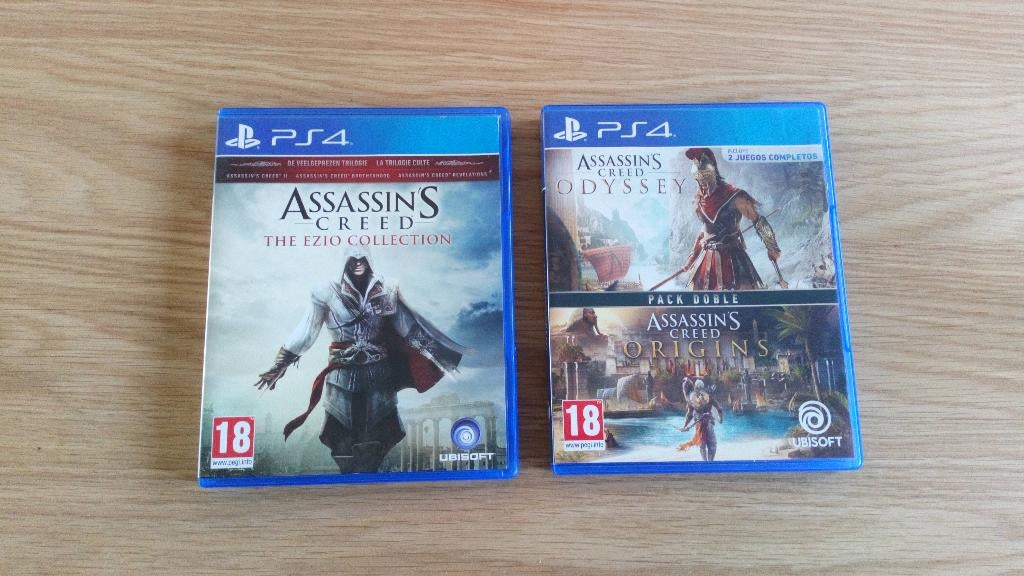 Assassin's Creed The Ezio Collection + Odyssey/Origins - PS4, Avontuur en Actie, Gebruikt, Vanaf 18 jaar, Verzenden