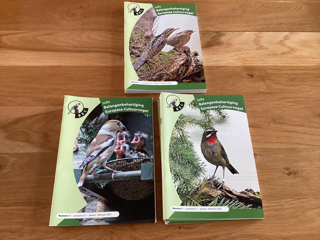 B.E.C. Europese Cultuurvogels Maandbladen 2022-23-24, Ophalen of Verzenden, Zo goed als nieuw, Vogels