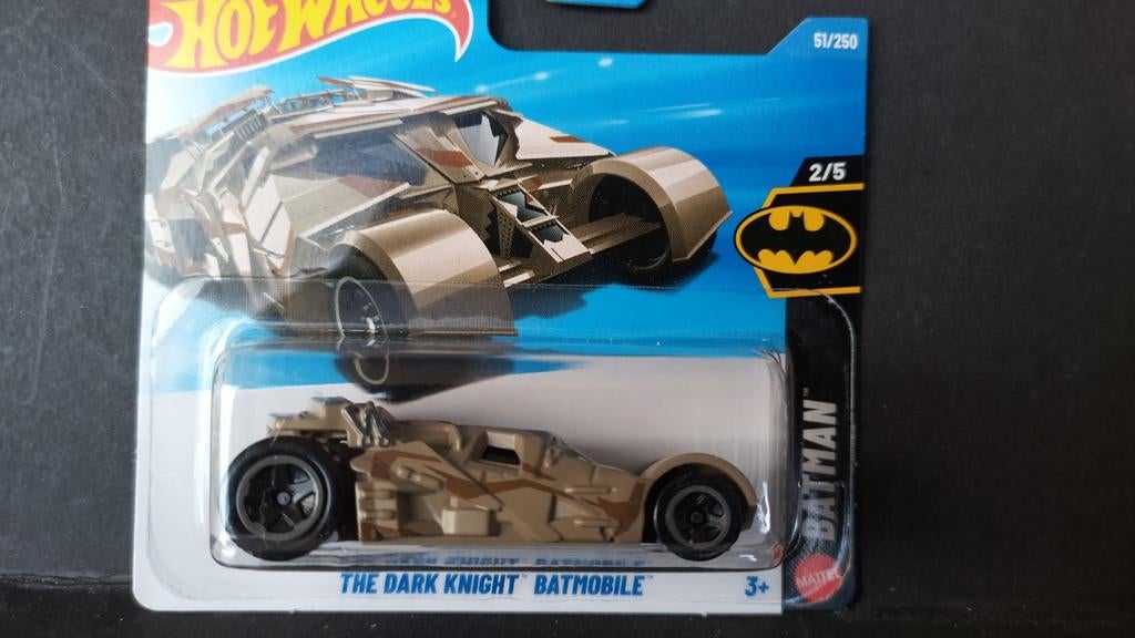 Batman Batmobile The Dark Knight 1:64 3inch Hotwheels Pol, 1186 MJ 1 NL, Auto, Verzenden, Nieuw