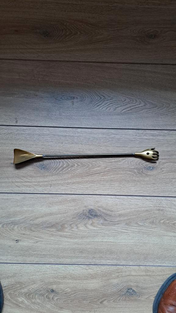 Vintage Schoenlepel & Rugkrabber Koper/Messing, Antiek en Kunst, Antiek | Woonaccessoires, Ophalen of Verzenden