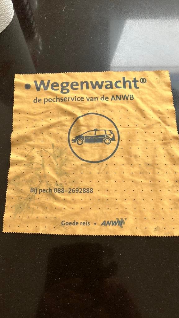 Wegenwacht schoonmaakdoekje, Ophalen of Verzenden, Zo goed als nieuw