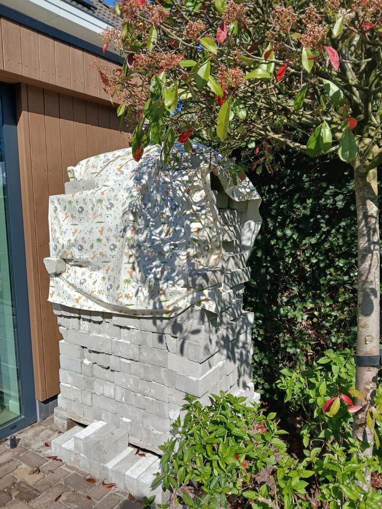 Gebruikte en schoongemaakte betonstenen (900 stuks), Ophalen of Verzenden, Gebruikt, Beton