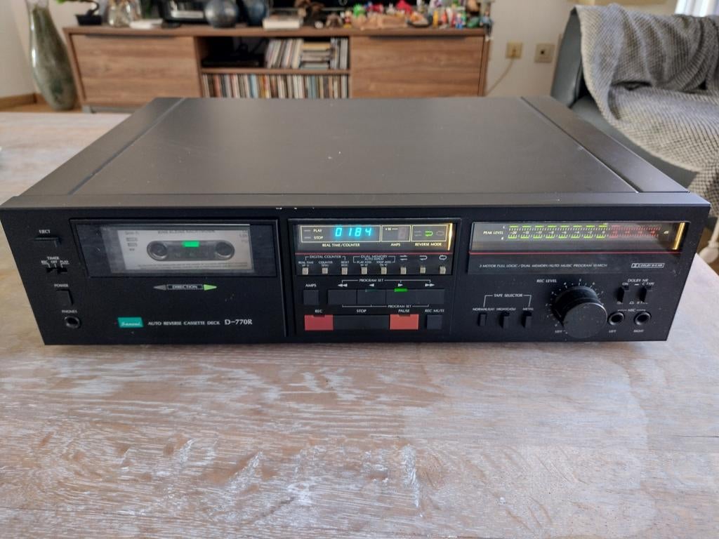 1982 Sansui auto reverse cassettedeck D-770R, Ophalen, Enkel, Overige merken, Tiptoetsen