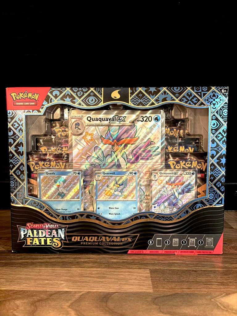Pokémon Paldean Fates Quaquaval ex Premium Collection Box, Ophalen of Verzenden, Nieuw, Overige typen
