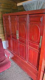 Chinese kast, rood, 145x170x55 cm, Ophalen