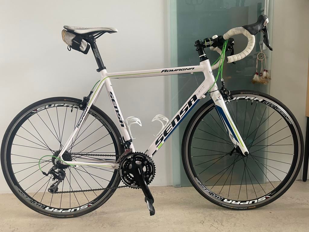 Racefiets Sensa Romagna White frame 58, 28 inch, Aluminium, Zo goed als nieuw, 57 tot 61 cm
