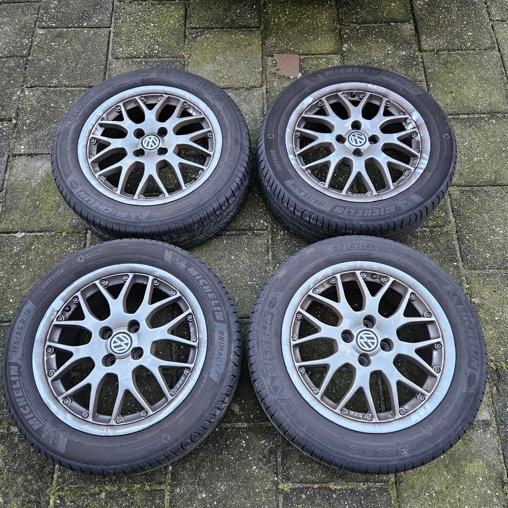16 inch 2 delige BBS RS764 4x100, Auto-onderdelen, Banden en Velgen, 16 inch, Banden en Velgen, Ophalen of Verzenden, 195 mm