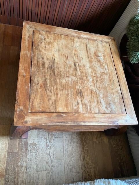 Hardhouten Opium Tafel, Ophalen, Gebruikt, 50 tot 100 cm, Vierkant